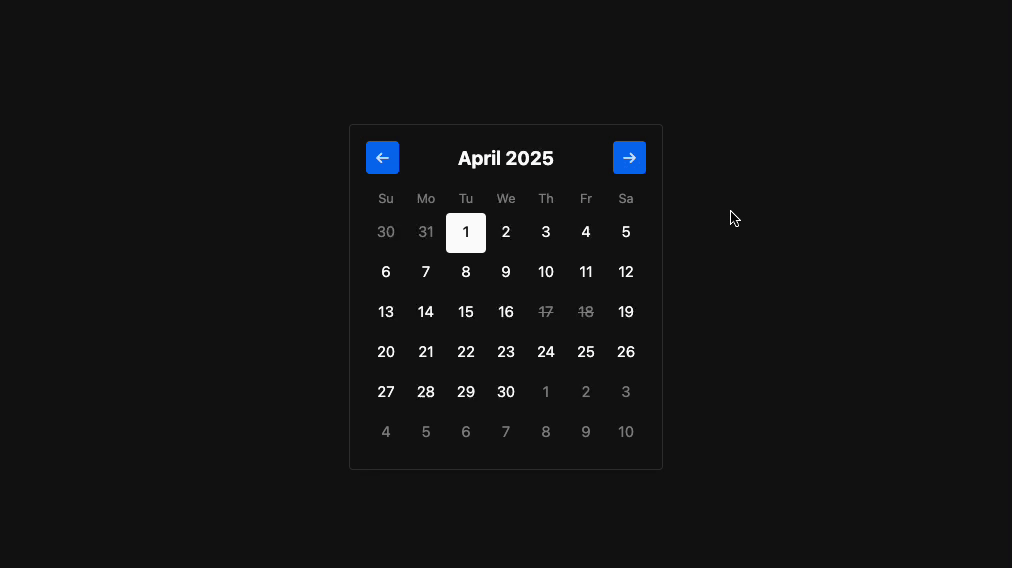 Bits UI Date Picker Component